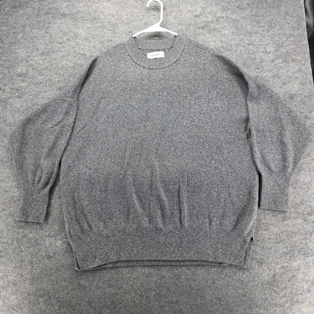 Abercrombie & Fitch Sweater Mens Large Gray Soft A&F Collection Pullover Knit